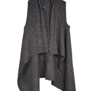 BCBGMaxAzria Charcoal Speckled Sleeveless Sweater Vest size Small/Medium